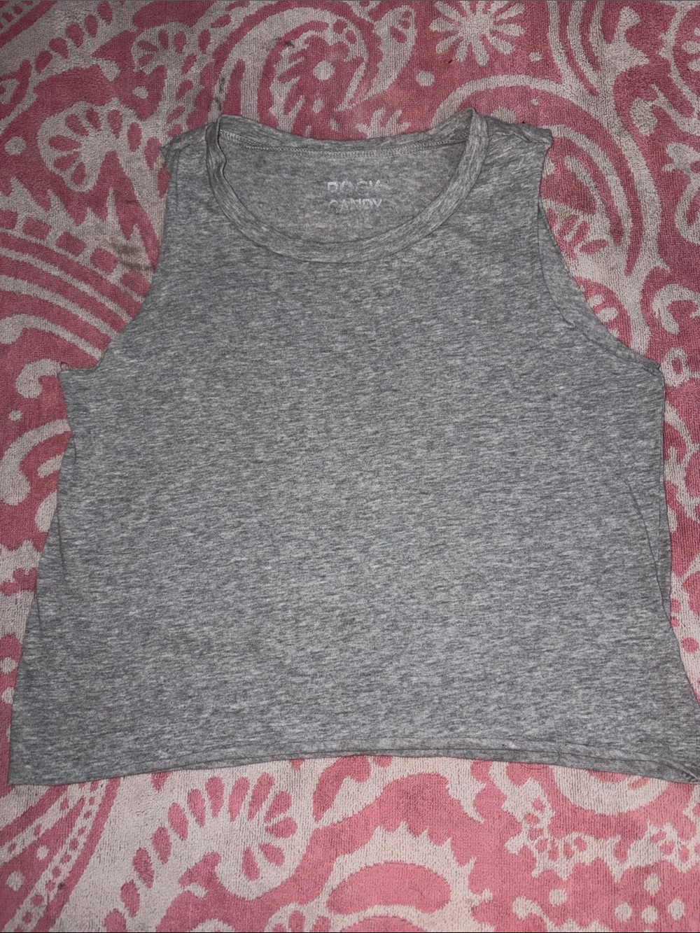 Gray Crop Tank Top